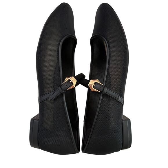 Jessica Simpson Black Sheer Bronwyn Mary Jane Ballet 0.5" Heel Flats Party-7.5 - Picture 5 of 7
